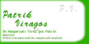 patrik viragos business card